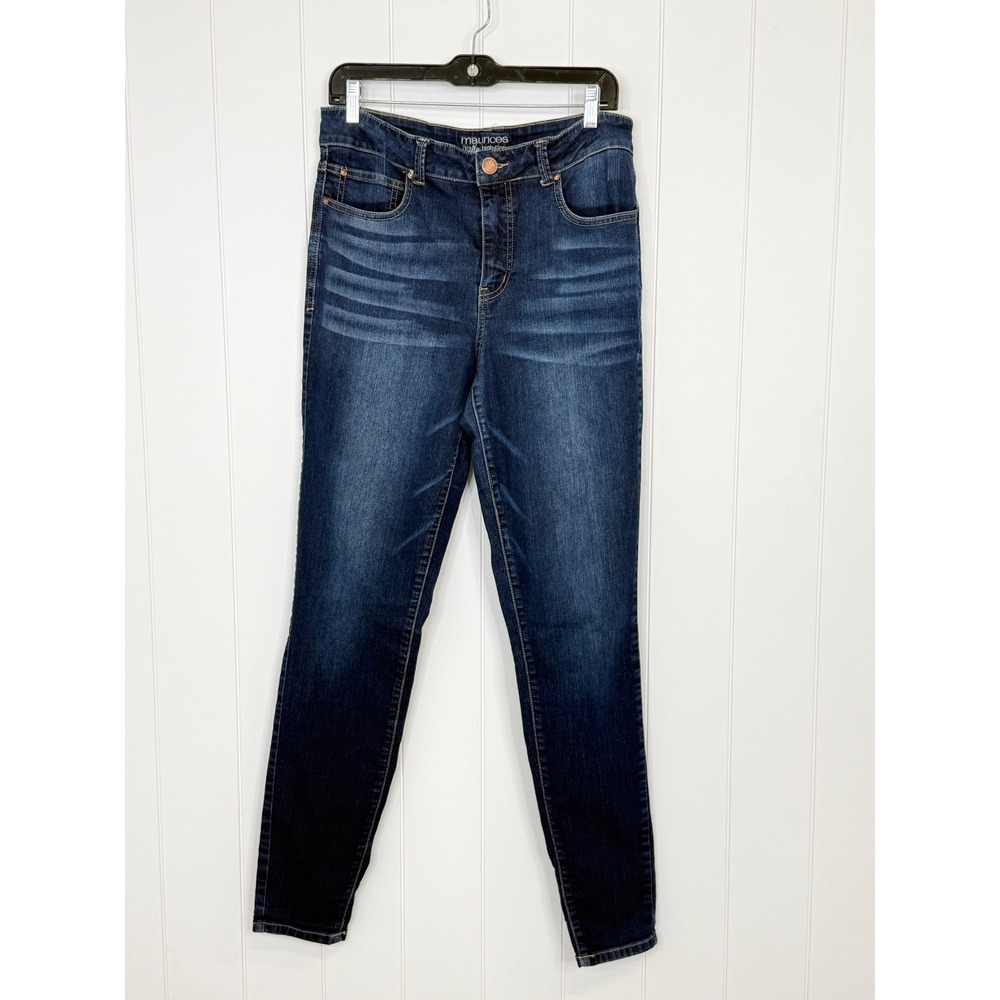 Maurices Everflex High-Rise Skinny Jeans Women 12 X-Long Dark Wash Denim